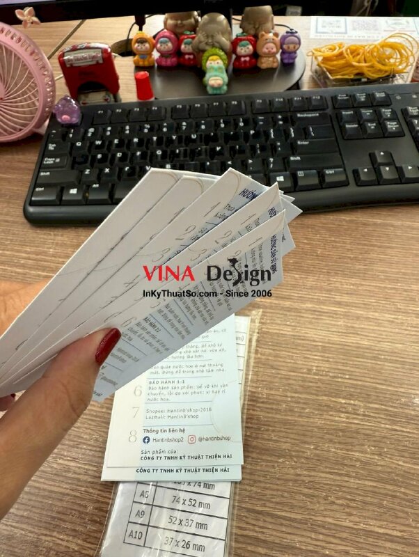 In tag giấy hướng dẫn sử dụng cho shop nước hoa tinh dầu mỹ phẩm phụ kiện trang sức - INKTS3473