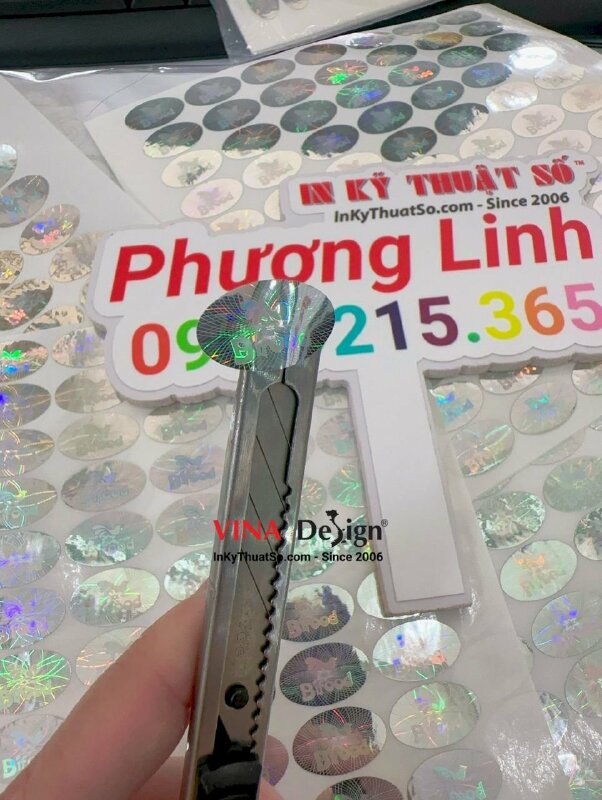 In tem hologram 7 màu chống giả sản phẩm thức ăn chim chào mào - INKTS595
