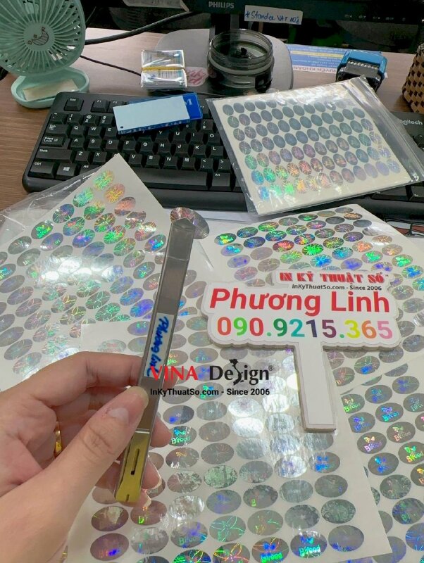 In tem hologram 7 màu chống giả sản phẩm thức ăn chim chào mào - INKTS595