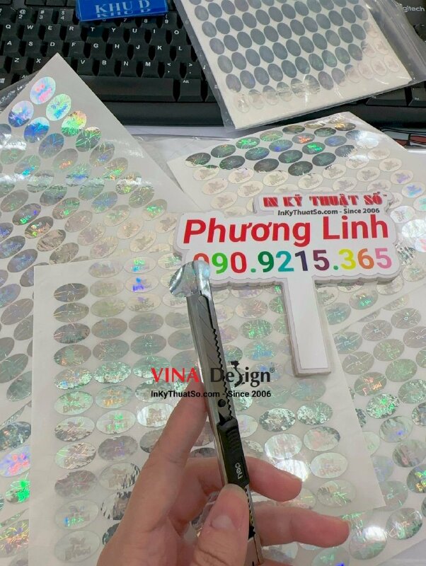 In tem hologram 7 màu chống giả sản phẩm thức ăn chim chào mào - INKTS595