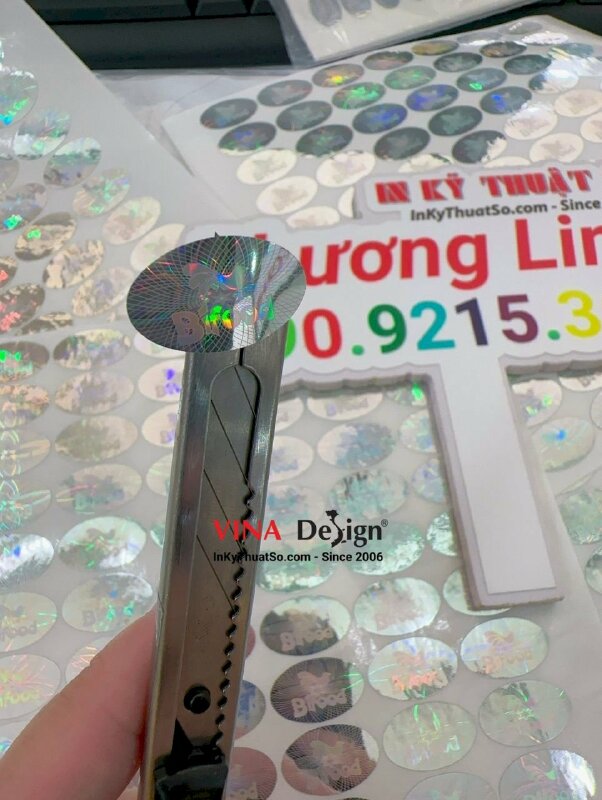 In tem hologram 7 màu chống giả sản phẩm thức ăn chim chào mào - INKTS595