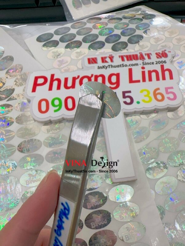 In tem hologram 7 màu chống giả sản phẩm thức ăn chim chào mào - INKTS595