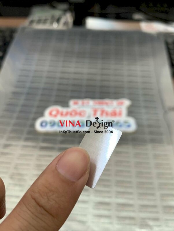 In tem kiểm định Load Test, in tem nhãn nhôm xước siêu mỏng, đánh số nhảy - INKTS1010