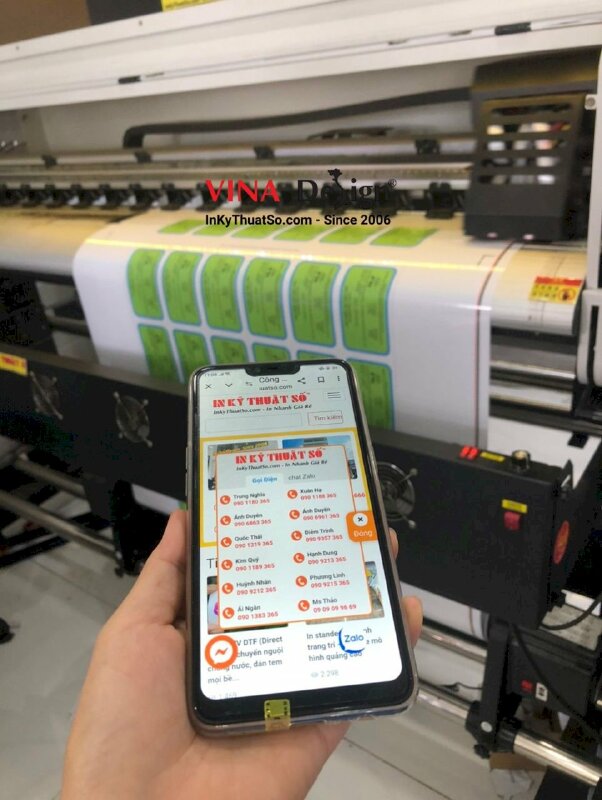 In tem mức tiêu thụ nhiên liệu xe ô tô, in tem Decal dán kính ngược - INKTS1225