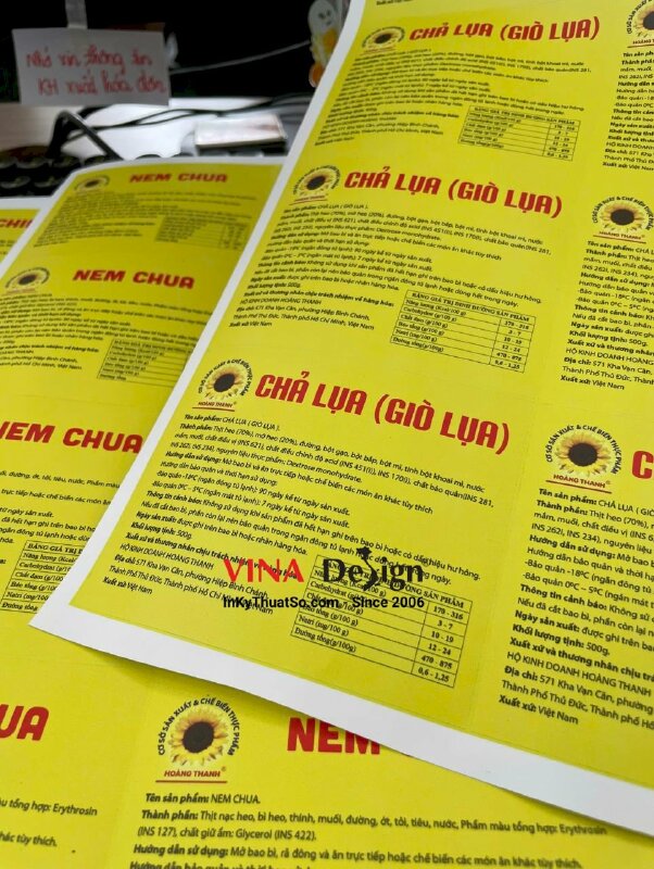 In tem nhãn dán đồ đông lạnh để tủ đông, xé không rách, tem PP đế giấy - INKTS3505