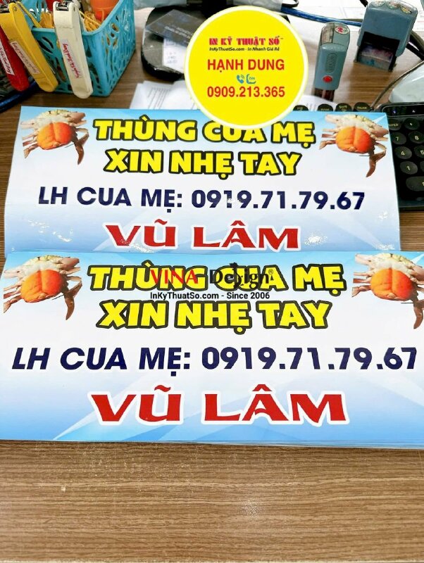 In tem nhãn Decal sữa dán niêm phong thùng hàng vận chuyển đi xa, giao nhận - INKTS3536