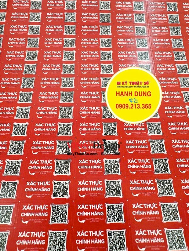 In tem niêm phong sản phẩm có mã QR xác thực, nhãn PP Amazon, có bế in laser - INKTS3534