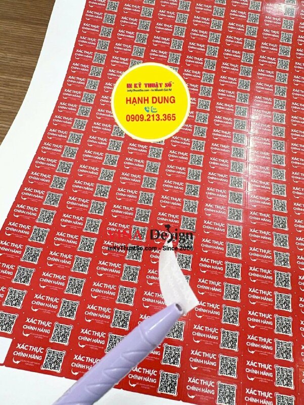 In tem niêm phong sản phẩm có mã QR xác thực, nhãn PP Amazon, có bế in laser - INKTS3534