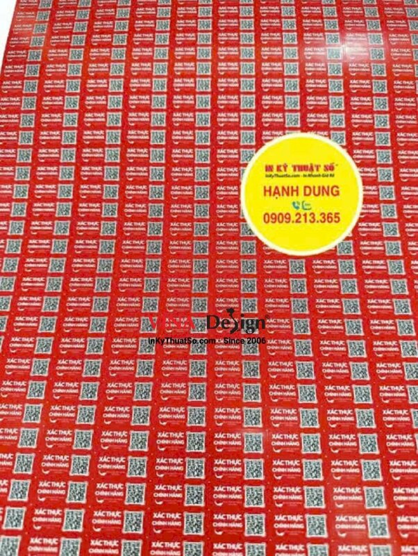 In tem niêm phong sản phẩm có mã QR xác thực, nhãn PP Amazon, có bế in laser - INKTS3534