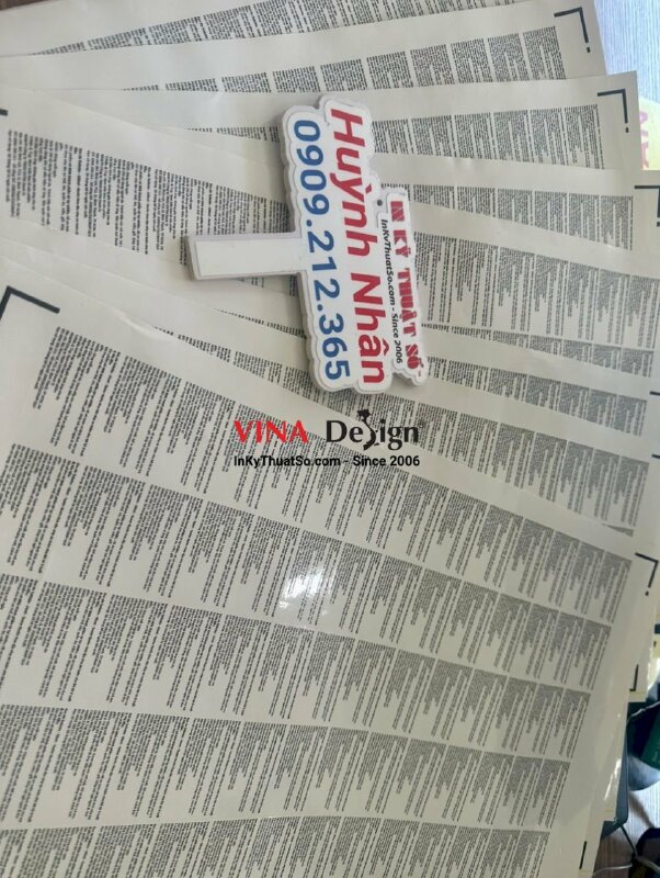 In tem phụ hàng nhập khẩu, tem phụ nước hoa, nước thơm nhập khẩu in Decal giấy cán màng - INKTS1231