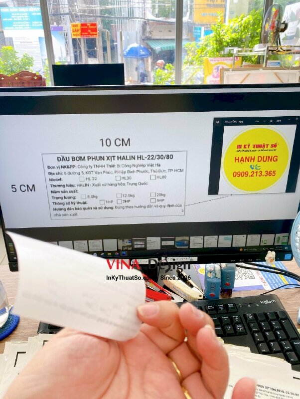 In tem phụ sản phẩm, hàng hóa nhập khẩu, tem decal giấy - INKTS601