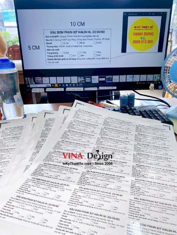 In tem phụ sản phẩm, hàng hóa nhập khẩu, tem decal giấy - INKTS601