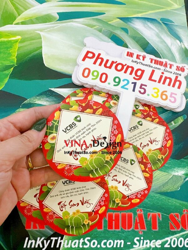 In tem treo tròn gắn giỏ hộp quà Tết, tem giấy tròn chúc Tết sum vầy - INKTS1095
