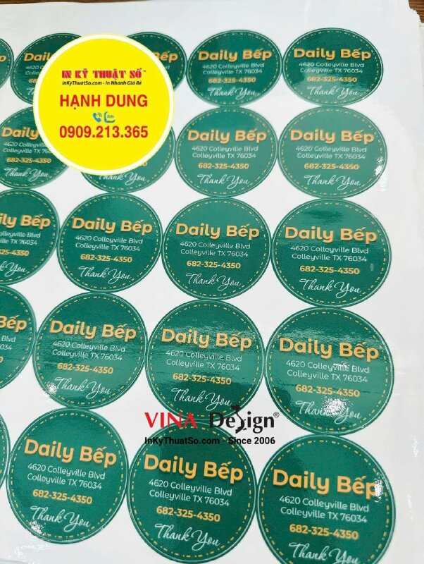 In tem tròn phân loại thực phẩm Pork Shrimp Chicken Beef, hàng gửi đi Mỹ từ TPHCM - INKTS3517
