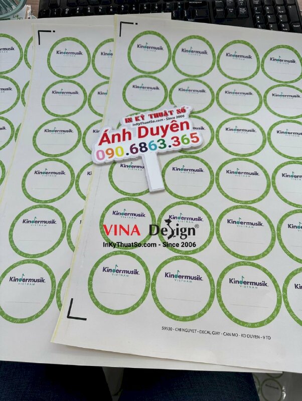 In tem tròn, sticker tròn, decal giấy tròn cho tổ chức giáo dục - INKTS584