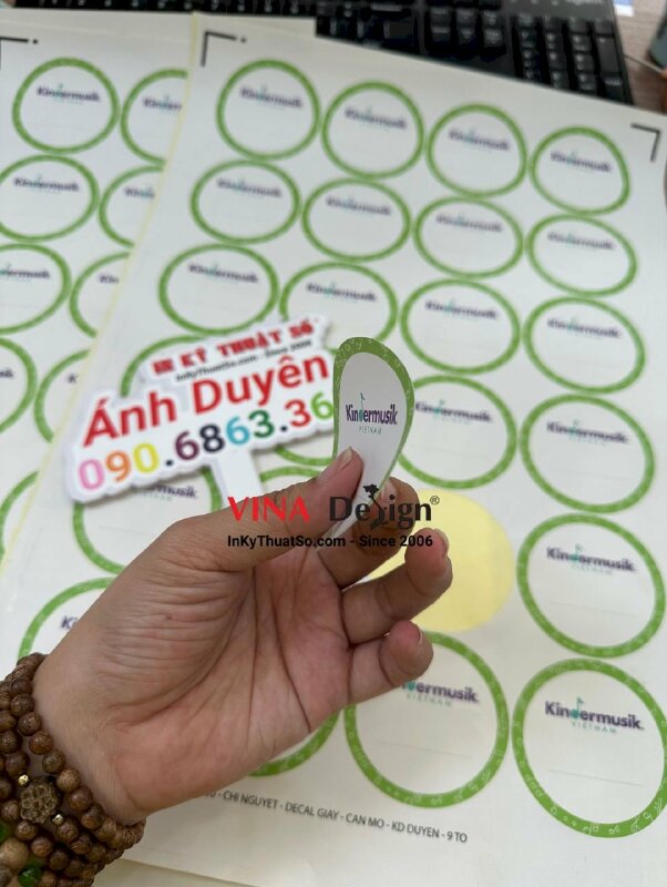 In tem tròn, sticker tròn, decal giấy tròn cho tổ chức giáo dục - INKTS584