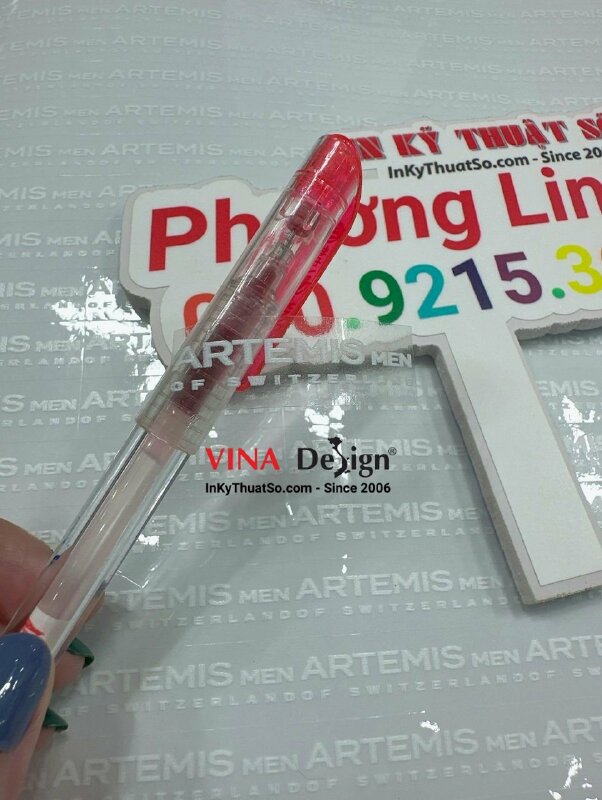 In tem trong suốt giá rẻ, in UV decal trong mực trắng chữ trắng - INKTS544