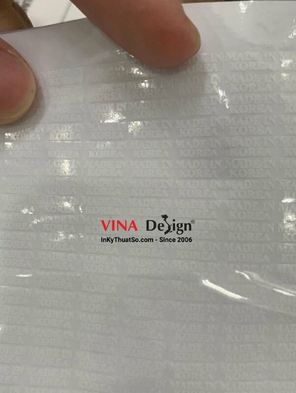 In tem trong suốt in UV Epson mực trắng - INKTS504