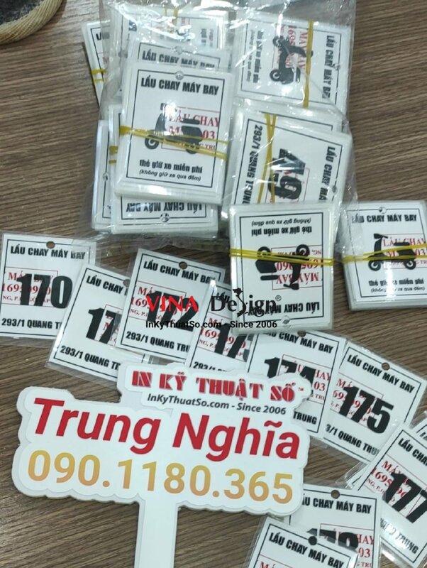 In thẻ giữ xe máy, in ép plastic thẻ xe - INKTS510