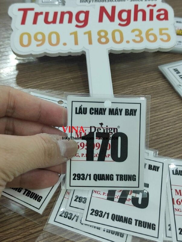 In thẻ giữ xe máy, in ép plastic thẻ xe - INKTS510