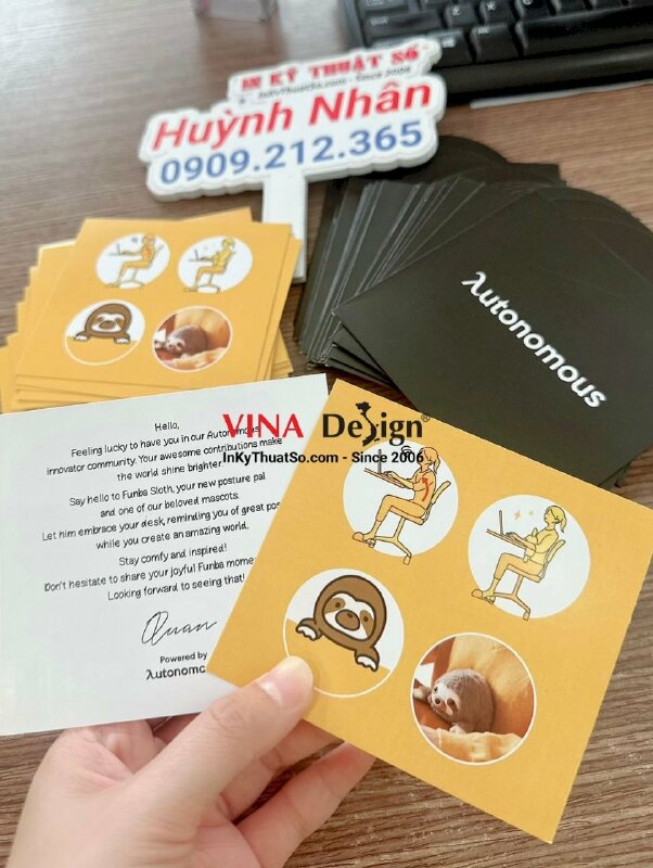 In thiệp & bao đựng thiệp khổ 10cm x 9cm - INKTS1033