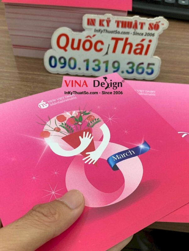 In thiệp chúc mừng 8 3, in thiệp lấy ngay trong ngày tại TPHCM - INKTS1235