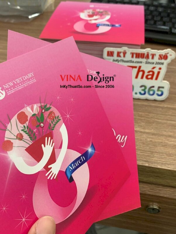 In thiệp chúc mừng 8 3, in thiệp lấy ngay trong ngày tại TPHCM - INKTS1235