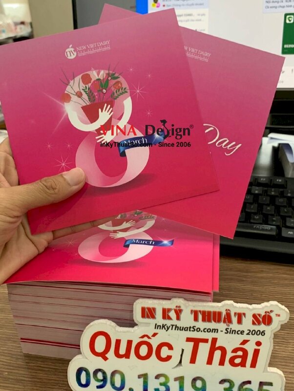 In thiệp chúc mừng 8 3, in thiệp lấy ngay trong ngày tại TPHCM - INKTS1235