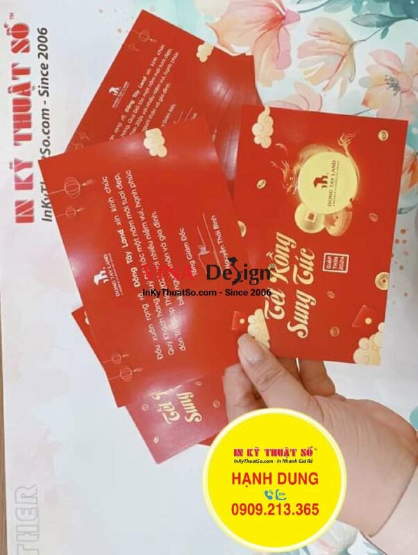 In thiệp chúc mừng năm mới của công ty gửi nhân viên, khách hàng, in thiệp 10x15cm - INKTS1109