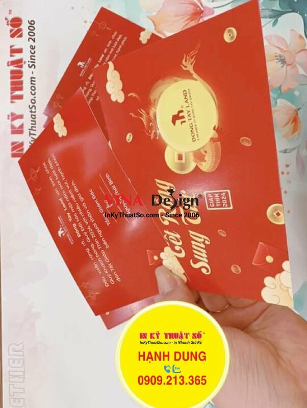 In thiệp chúc mừng năm mới của công ty gửi nhân viên, khách hàng, in thiệp 10x15cm - INKTS1109