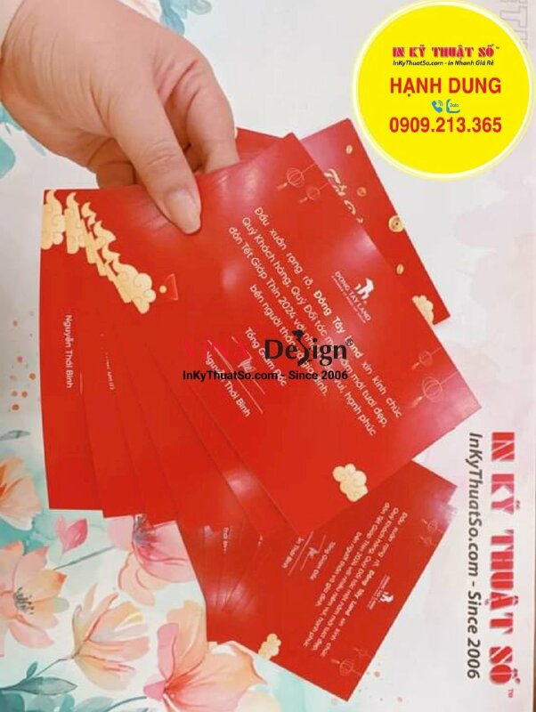 In thiệp chúc mừng năm mới của công ty gửi nhân viên, khách hàng, in thiệp 10x15cm - INKTS1109