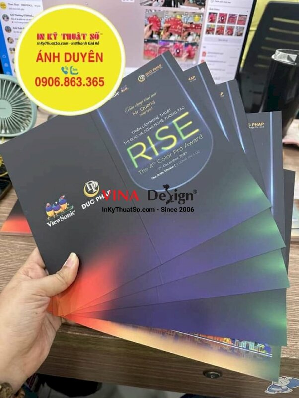 In thiệp mời sự kiện triển lãm nghệ thuật thị giác và công nghệ tương tác - INKTS932