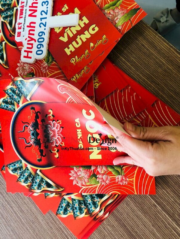 In thiếp phụng cúng lễ giỗ tổ nghề sân khấu cho danh ca, ca sĩ, nghệ sĩ - INKTS703