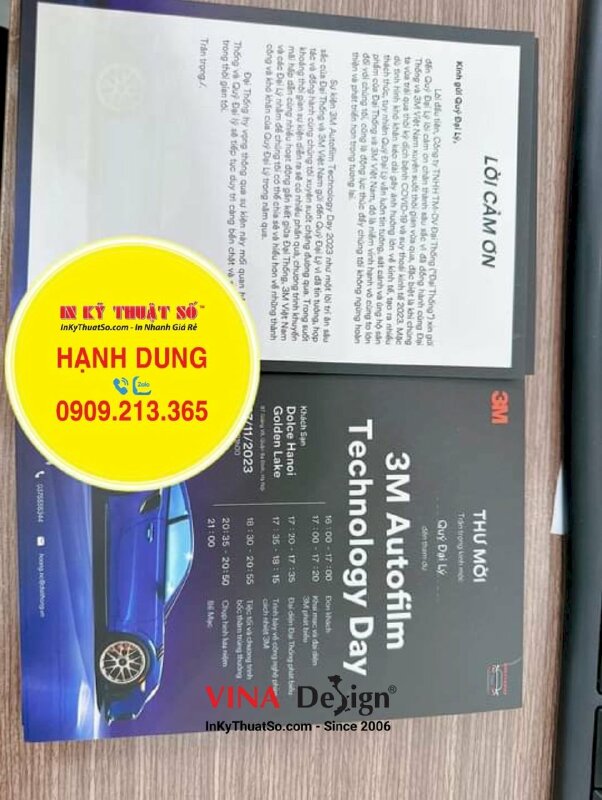 In thư mời đại lý tham dự sự kiện giới thiệu sản phẩm mới - INKTS858