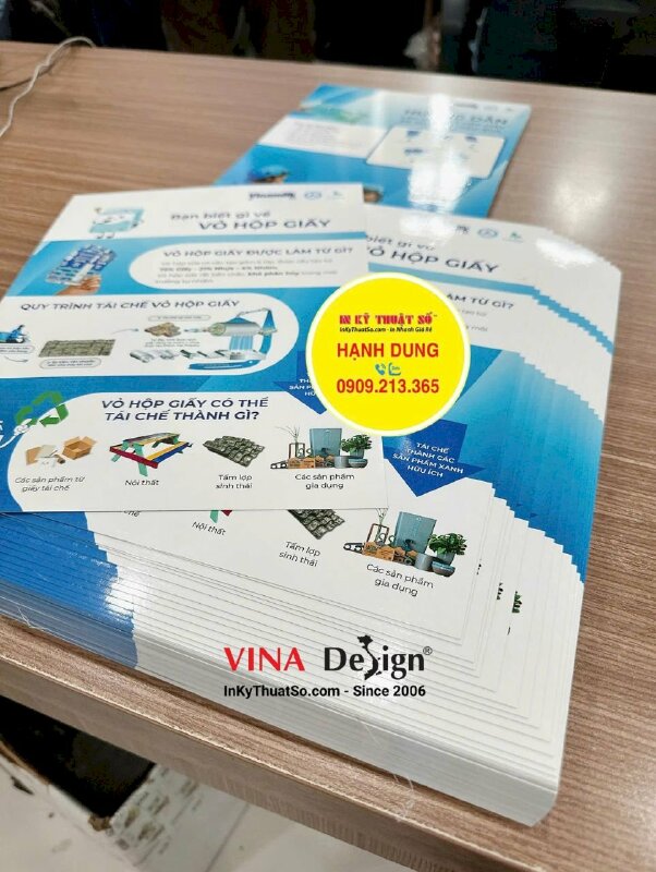 In tờ hướng dẫn tái chế vỏ hộp sữa, in nhanh tờ rơi khổ A5 số lượng ít - INKTS3458