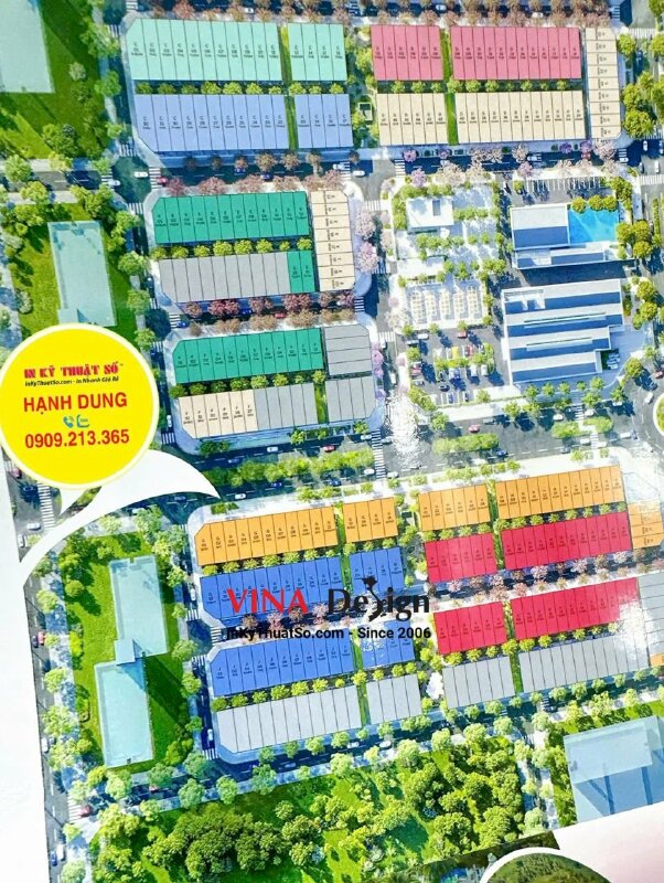 In tờ rơi A3 giới thiệu mặt bằng & số căn hộ dự án bất động sản - INKTS3481