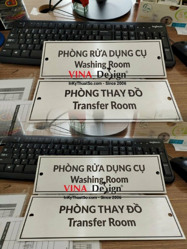 In UV nhôm xước biển tên phòng theo yêu cầu - INKTS276