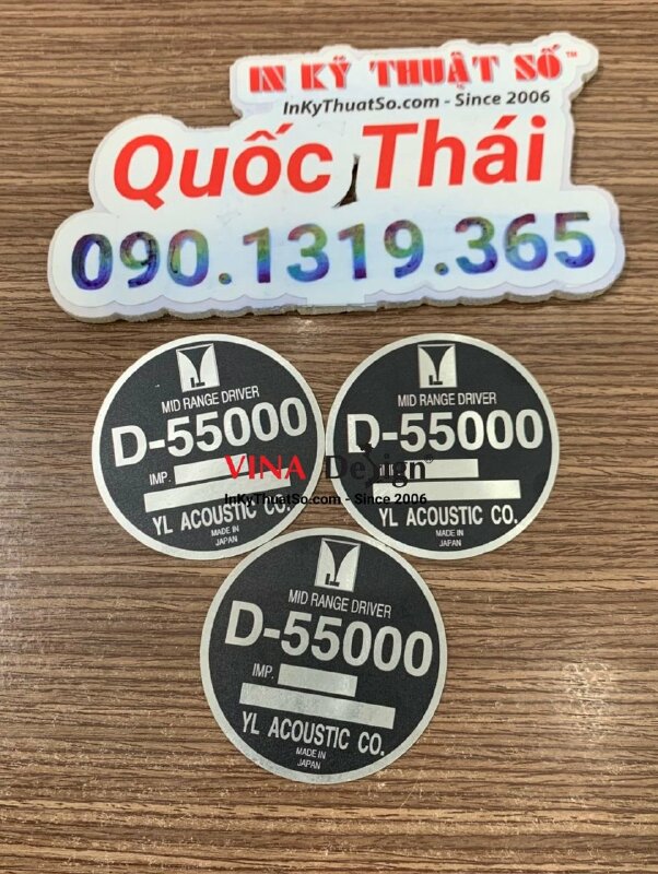In UV nhôm xước làm tag kim loại gắn cặp loa âm thanh - INKTS958