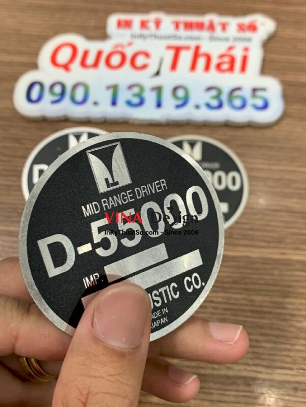 In UV nhôm xước làm tag kim loại gắn cặp loa âm thanh - INKTS958