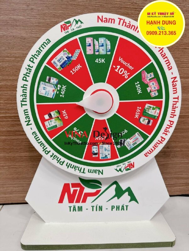 In vòng xoay trúng thưởng để quầy thu ngân - INKTS810