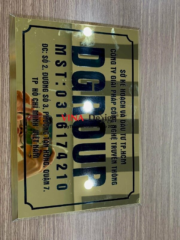 Làm bảng hiệu inox TPHCM, bảng hiệu công ty truyền thông - INKTS908