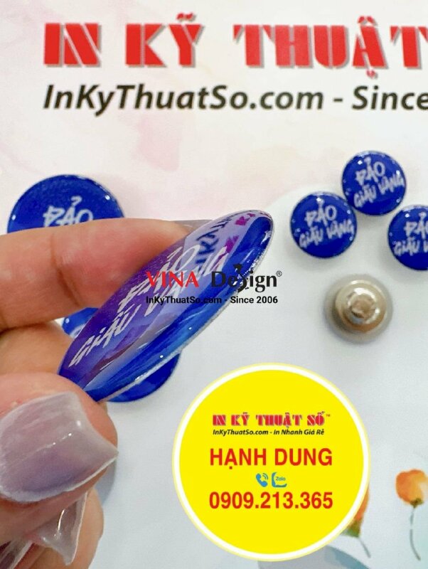 Làm huy hiệu Đảo Giấu Vàng cài áo bằng nam châm hít, in huy hiệu theo yêu cầu - INKTS1325