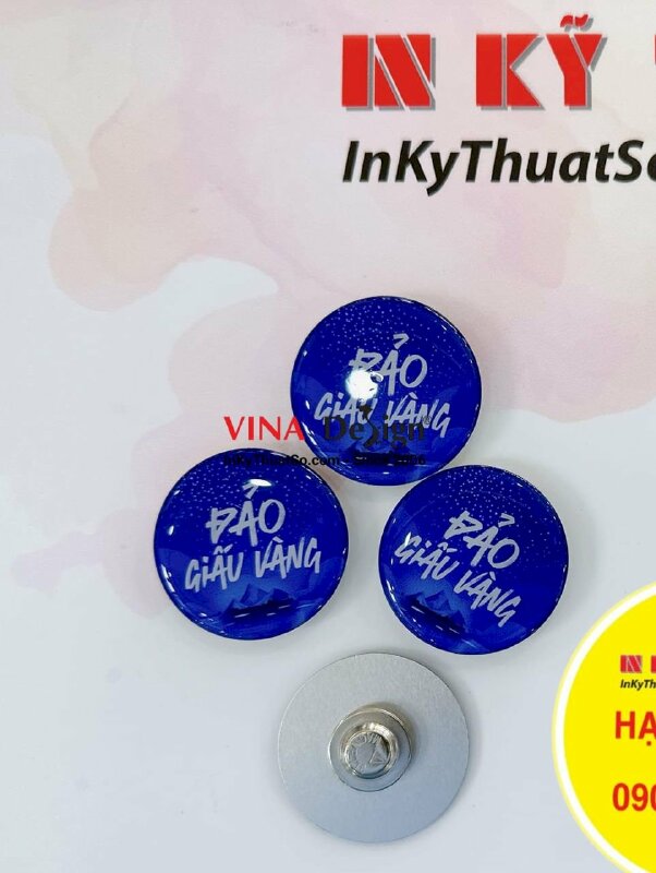 Làm huy hiệu Đảo Giấu Vàng cài áo bằng nam châm hít, in huy hiệu theo yêu cầu - INKTS1325