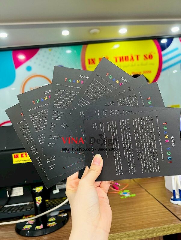 Làm thiệp cảm ơn khách hàng cho nhãn hàng thời trang Local Brand - INKTS850
