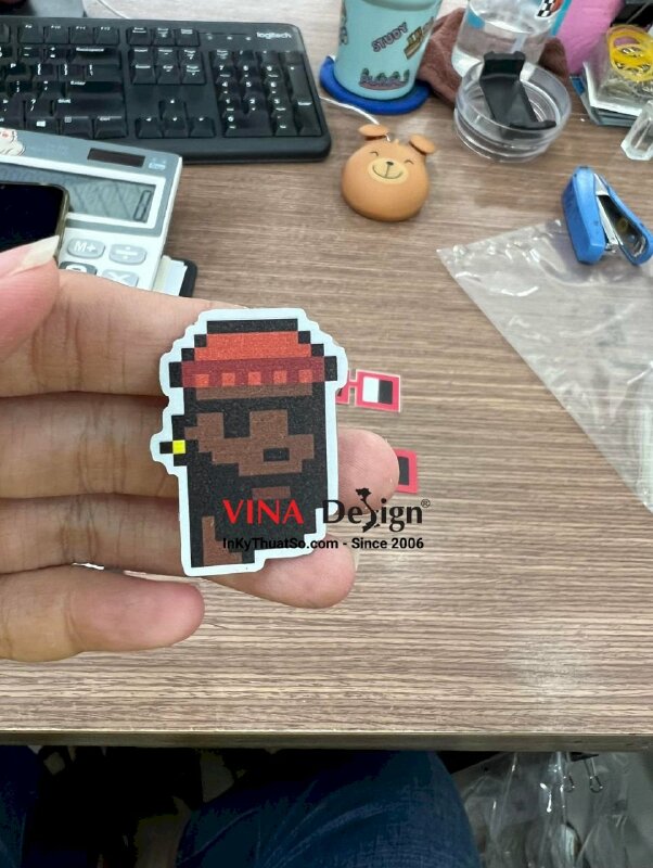 Sticker inox xước in UV - INKTS550