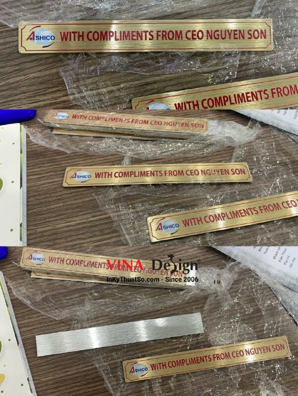 Thẻ nhôm in UV 1 mặt, lót mực trắng theo file - INKTS 404