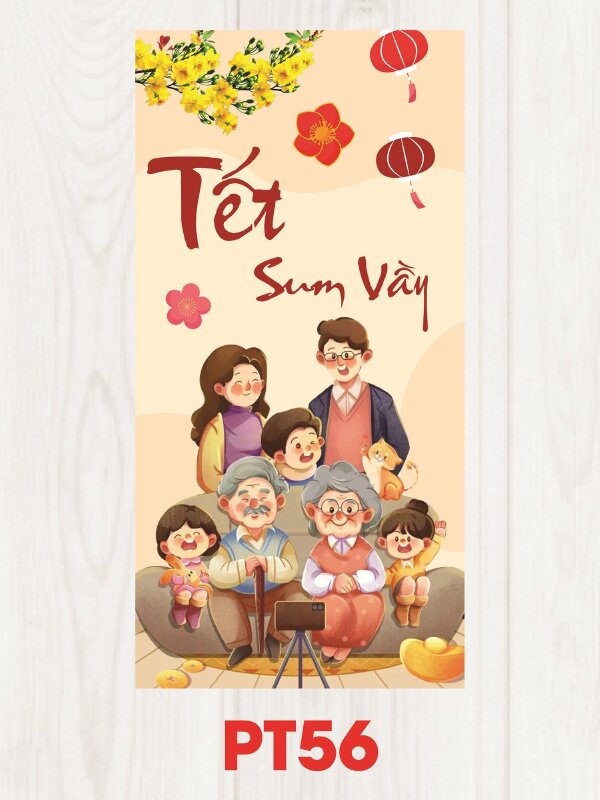 Bao lì xì Happy Tết Sum Vầy Bên Gia Đình - Mã PT56 - INKTS2512