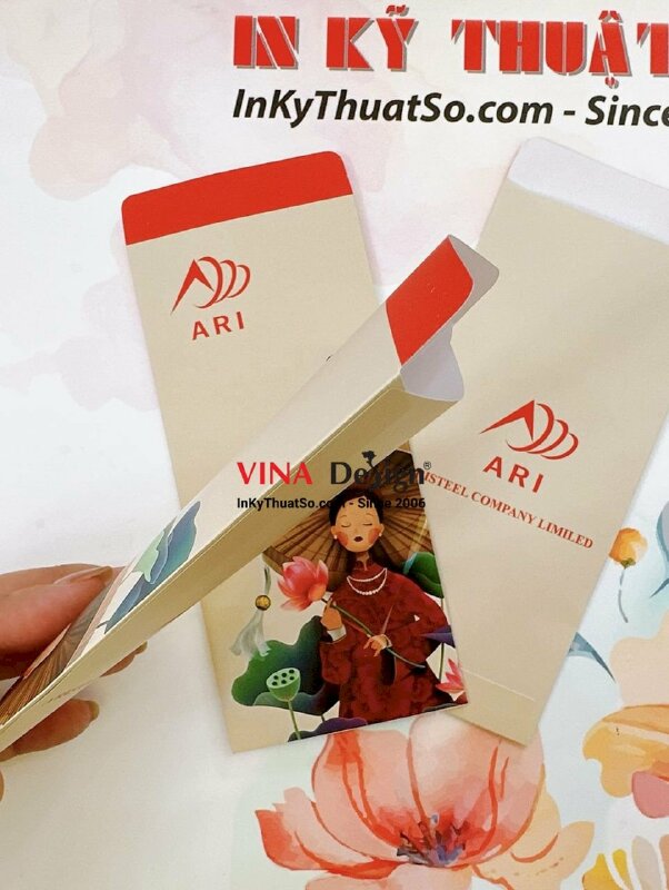Bao lì xì in logo, in bao lì xì doanh nghiệp, công ty kết cấu thép - INKTS982
