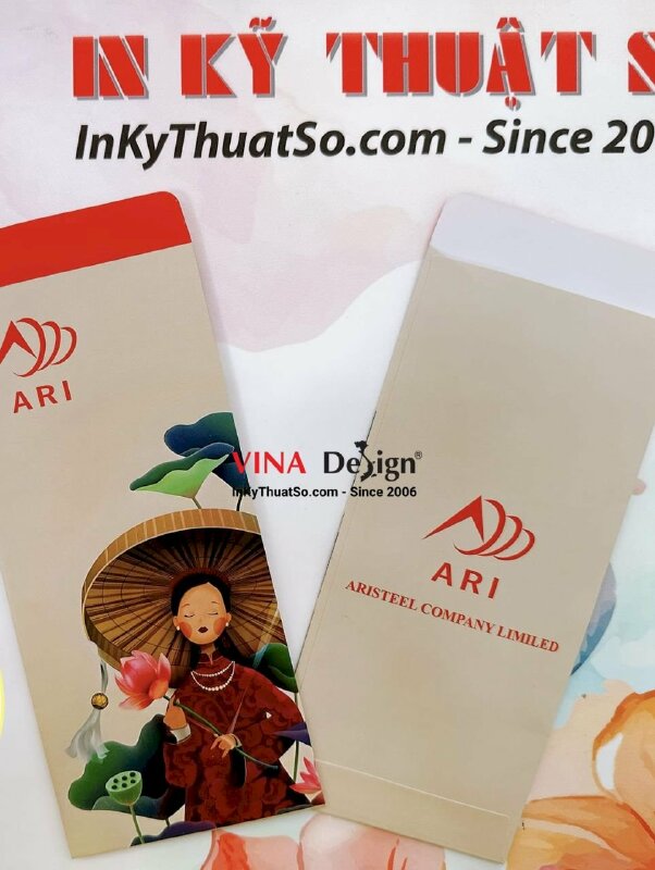 Bao lì xì in logo, in bao lì xì doanh nghiệp, công ty kết cấu thép - INKTS982