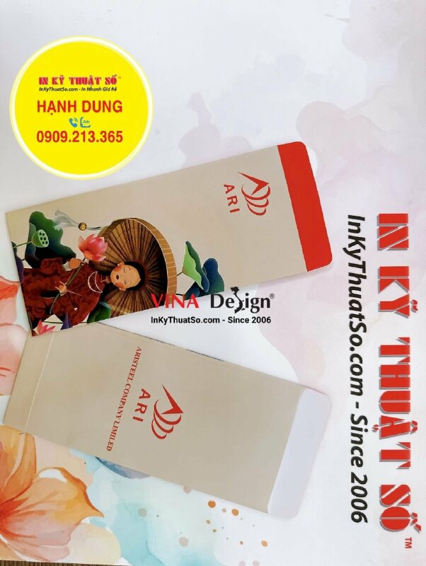 Bao lì xì in logo, in bao lì xì doanh nghiệp, công ty kết cấu thép - INKTS982